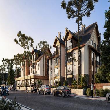 APARTAMENTOS NO VOLO GARDEN / localizado em Gramado, com 78m² à 82m² de área privativa