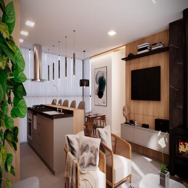 APARTAMENTOS E SALAS COMERCIAIS NO EMPREENDIMENTO ZEN 1124 / 71m² privativos, em Gramado!